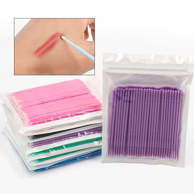 Eyelash Extension With Glue - 100 SZT./Worek Bambusowe Patyczki do Czyszczenia