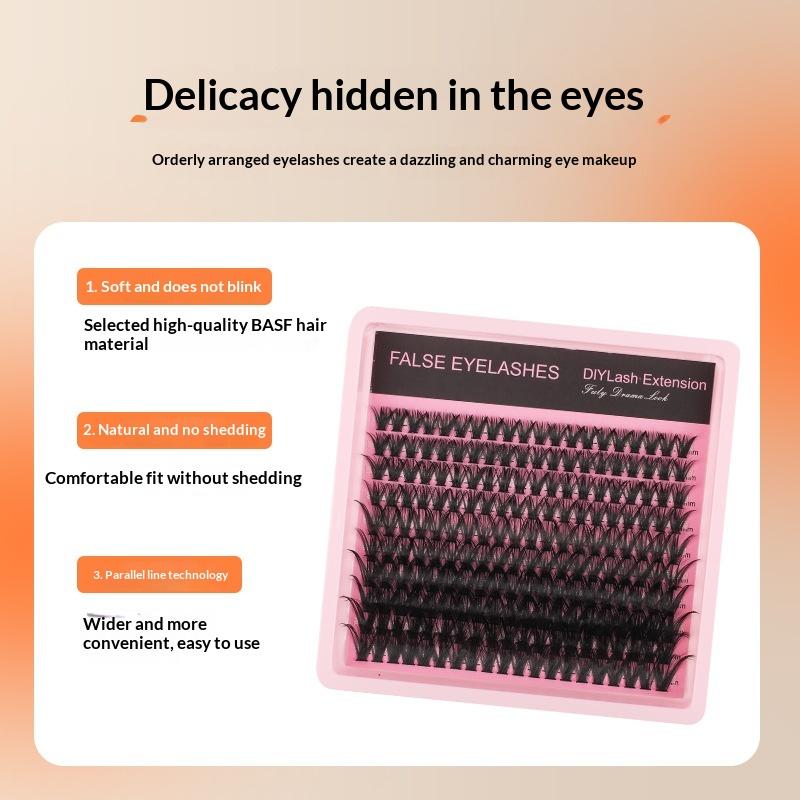 Eyelash Extension Individual - Nowe 10-rzędowe 140 Kępek Puszystych, Grubych